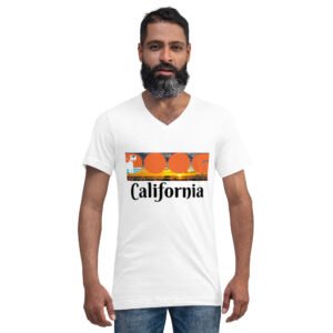 Afghan Hound Doog Walker California V-Neck Tee